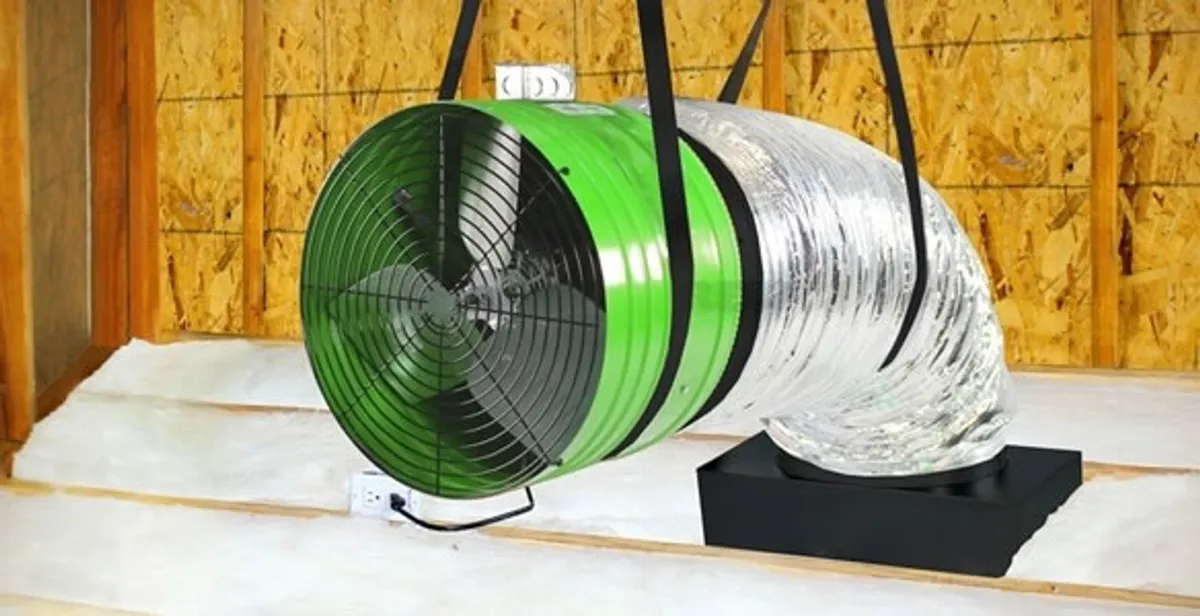 whole house fan installation services with professionally mounted ventilation fan system in Columbia, MO